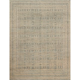 Collins Oriental Hand Knotted Wool Blue/Natural Area Rug
