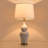 SIMPOL HOME 28 in. Ceramic Table Lamp (Set of 2) with Natural White Linen Shade