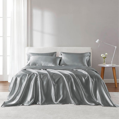 4 PCS Twin Luxury Sheet Set Grey