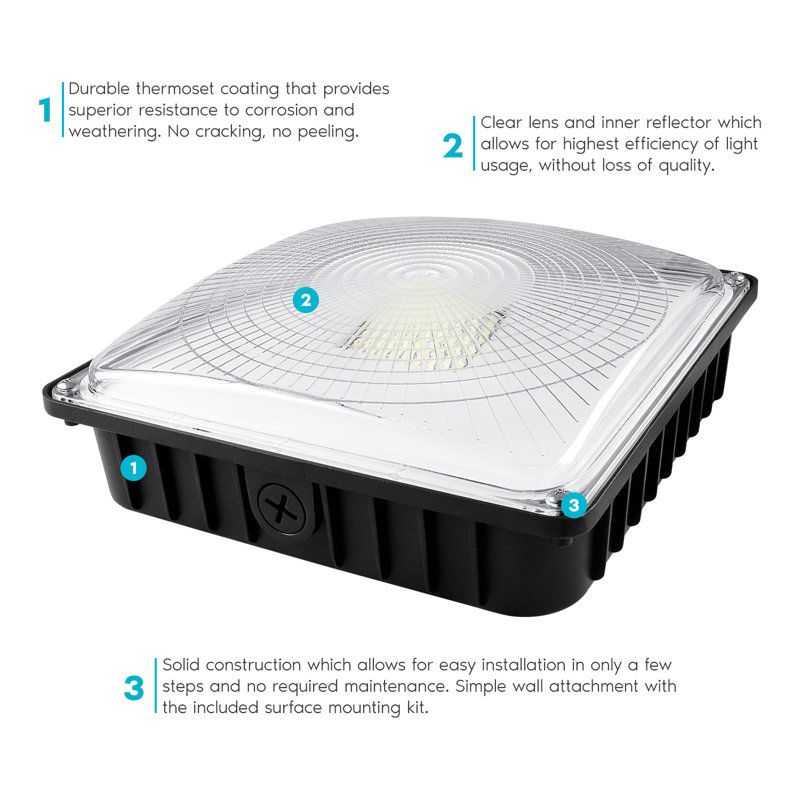 Dimmable Square Flush Mount, 5180