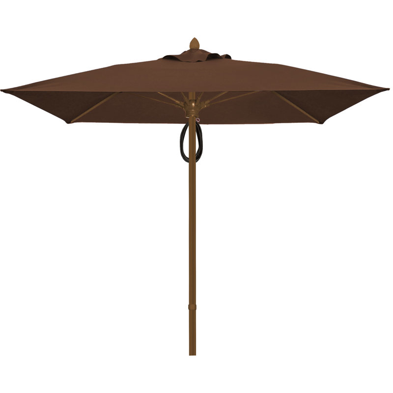 Parasol de marché carré 6 pi Prestige, Bronze champagne, Brun véritable