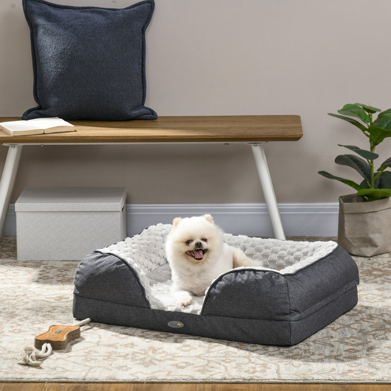 Dog Bed Calming Pet Bed Dog Mattress for Dogs, 18cm H x 70cm W x 50cm D, Grey