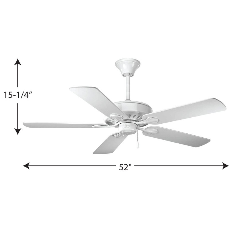 AirPro Performance 52'' Ceiling Fan, White with White Blades