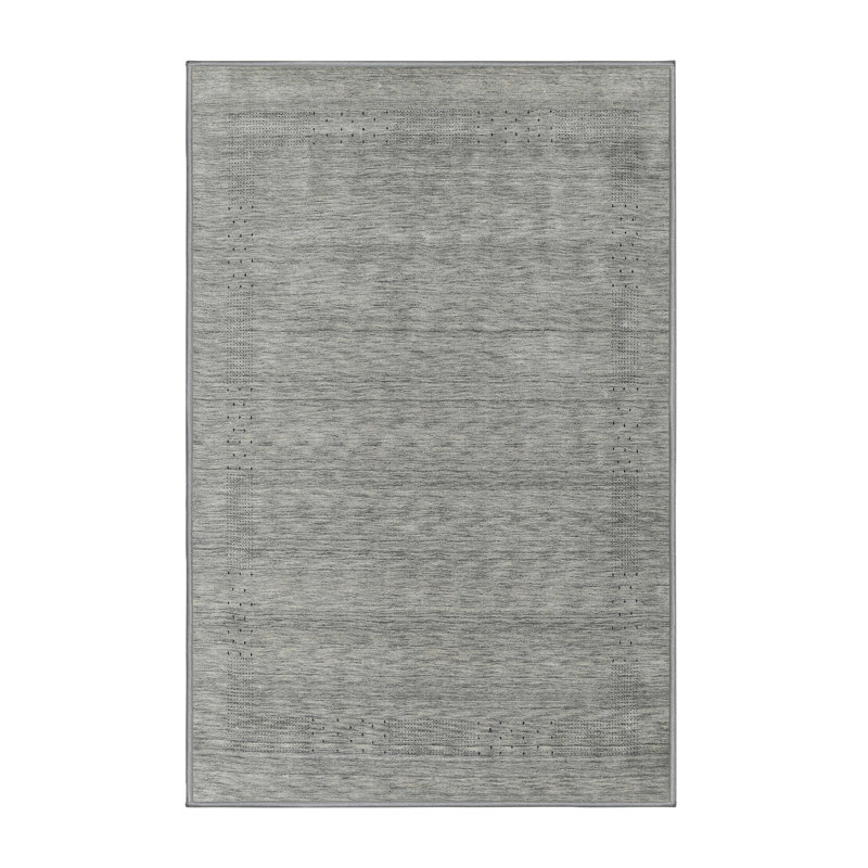 Tapis contemporain gris, Rectangle 5 pi x 7 pi