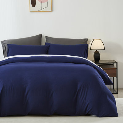 Housse de couette grand bleu avec fermeture à glissière Kakijumn
