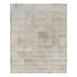 EXQUISITE RUGS -
Natural Hide Geometric Handmade Cowhide Beige/Gray/Dark Gray Area Rug