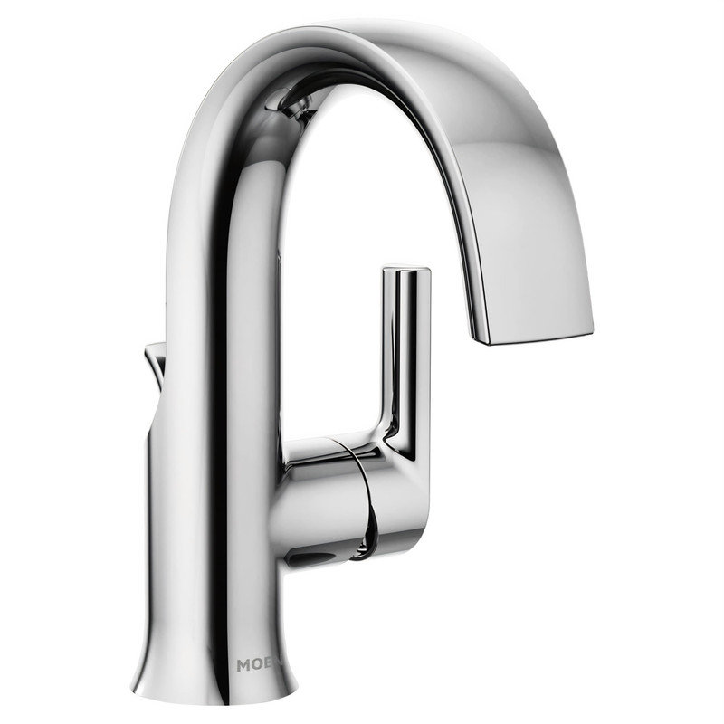 Doux Single Hole Bathroom Faucet with Drain Assembly, Chrome