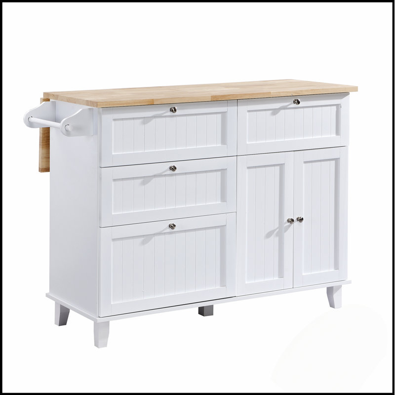 Versatile Kitchen Island Set With Drop Leaf And Storage, Perfect For Dining And Space Efficiency
