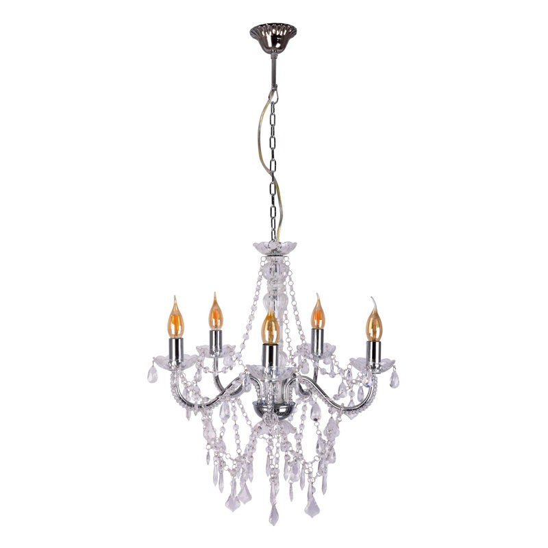 Saltaire 5 - Light Chandelier, Chrome