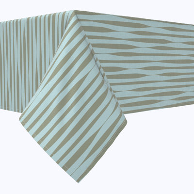 Rectangular Tablecloth, 100% Cotton, 52X104", Ripply Stripes