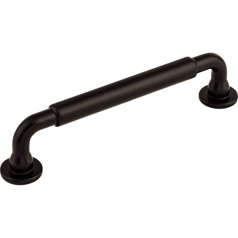 Lily 5 1/16" Center to Center Bar Pull, Black, 5 1/16" Center to Center