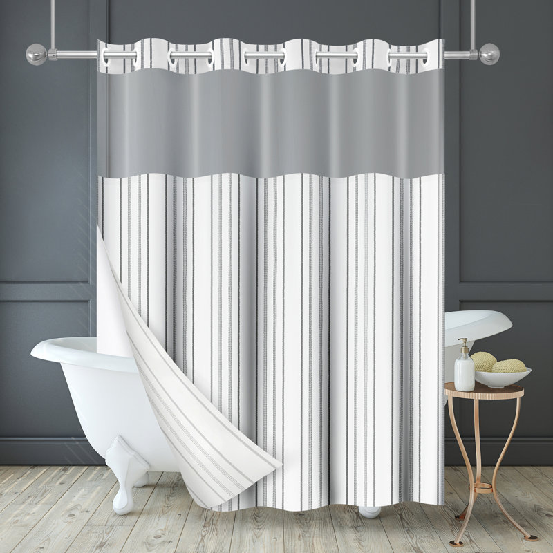 Rideau de douche 72X75 Hookless - 100% polyester