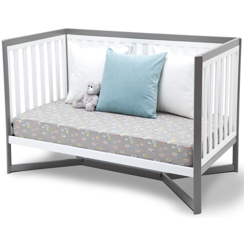 Tribeca White and Gray Convertible Toddler Daybed Crib