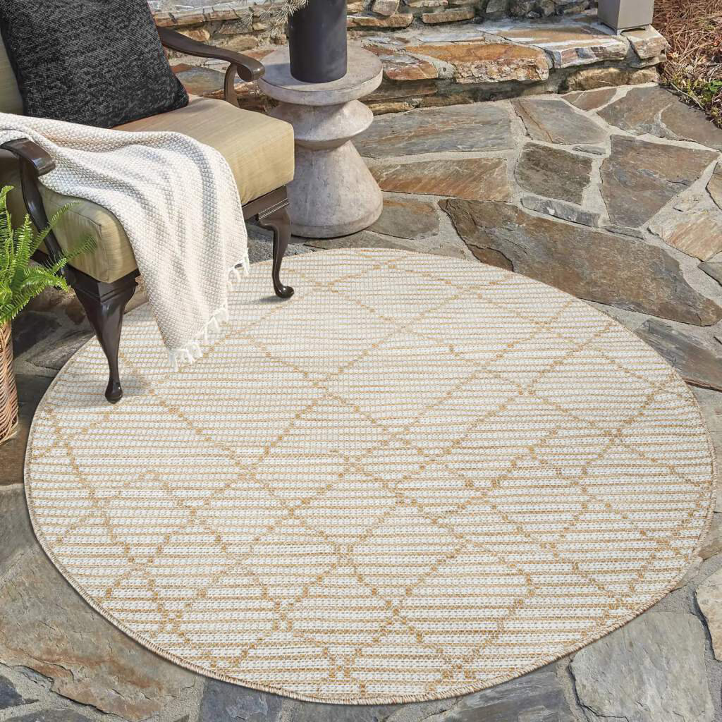 Palm 3526 Creme Outdoor-Teppich