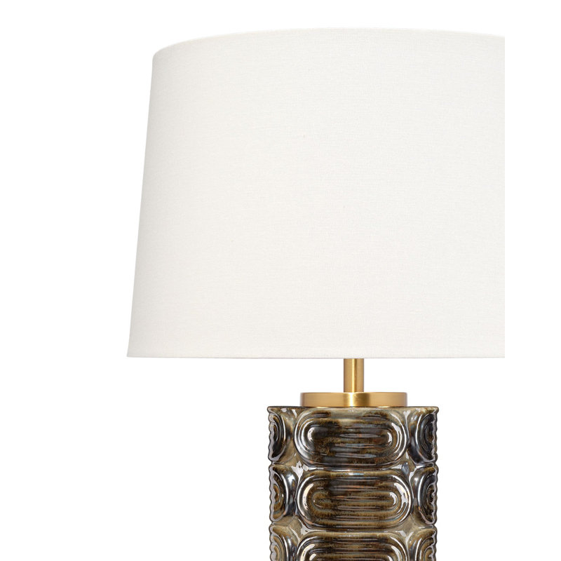 Wright Ceramic Table Lamp with Linen Shade