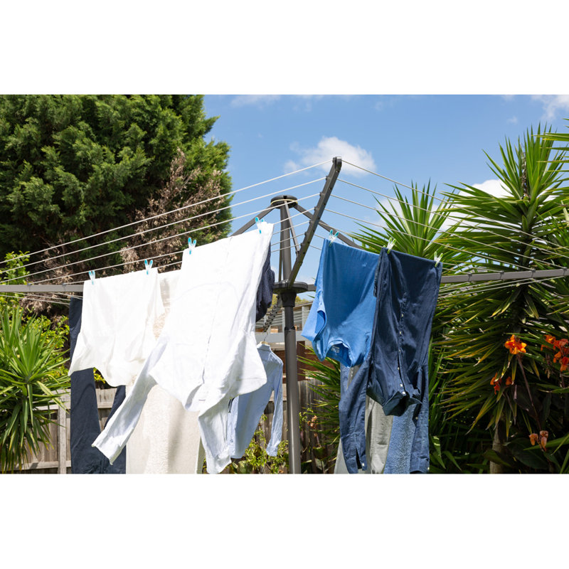 Daytek Steel Rotary / Umbrella Clothesline, Light Gray