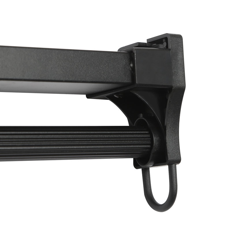Albreda Adjustable Pull Down Closet Rod, Black