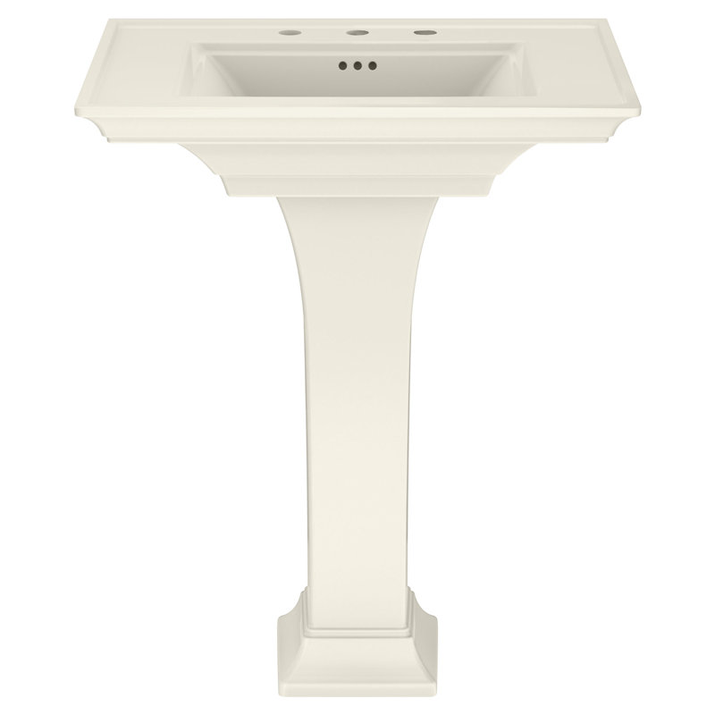 American Standard Town Square S 22.5'' Ceramic Rectangular Bathroom Sink with Overflow, Linen, Widespread Faucet