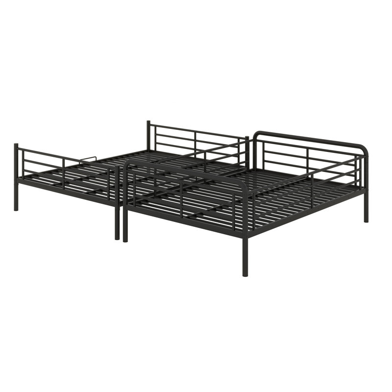 Aleedis Kids Full XL Over Queen Bunk Bed, Black