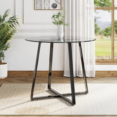 Dacoda Round Dining Table with Iron Base