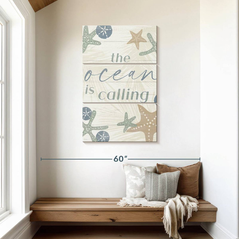 Panneau mural The Ocean Is Calling, H 45 po x l 28 po