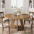 47.25" W Round Manufactured Wood Farmhouse Dining Table-1463487367