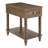 24" Tall Rustic Solid Wood End Table With Built-In Power Outlet And USB Port-32158388