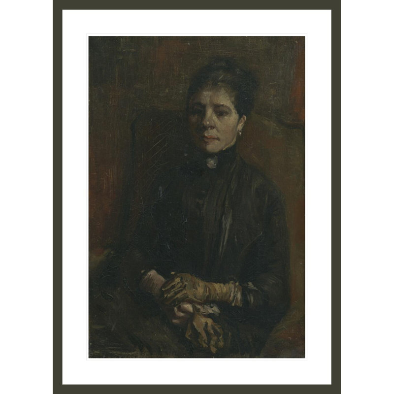 «Portrait of a Woman» par Vincent van Gogh, impression giclée encadrée, H 41,5 po x l 30,35 po
