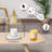 Candle Warmer Lamp, Auto Shut Off And Brightness Heat Level Control With Timer And Dimmable Switch, Top-Down Candle Melting With Marble Base And 2 Bulbs(Gold)