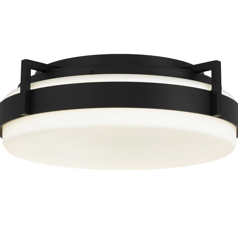 Plafonnier encastré à DEL intégré de 12 po avec DEL à haute performance écoénergétique de 900 lumens et 20 W, 5 options de température de couleur de 2700 K à 5000 K, conception à intensité variable, diffuseur en verre blanc gravé, simple