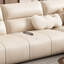 Canapé modulaire en cuir crème blanc cassé-260256238-260256235