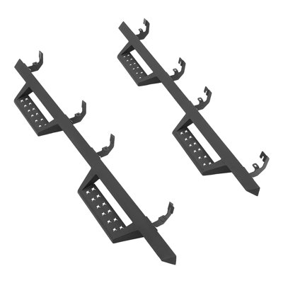 Running Boards, 4-Inch Side Steps Compatible with 2015-2025 Chevy Colorado/GMC Canyon Crew Cab, Black Carbon Steel Nerf Bars, 550 lbs Weight Capacity, Anti-Slip Design with Corrosion-Resistant Coating