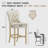 Bar Stools, Set Of 2 Upholstered Breakfast Stools, 27.5" Tall Bar Stools, Breakfast Bar Chairs With Footrest And Back, Counter Bar Stools, For Dining Room, Kitchen, Bar-1163801383