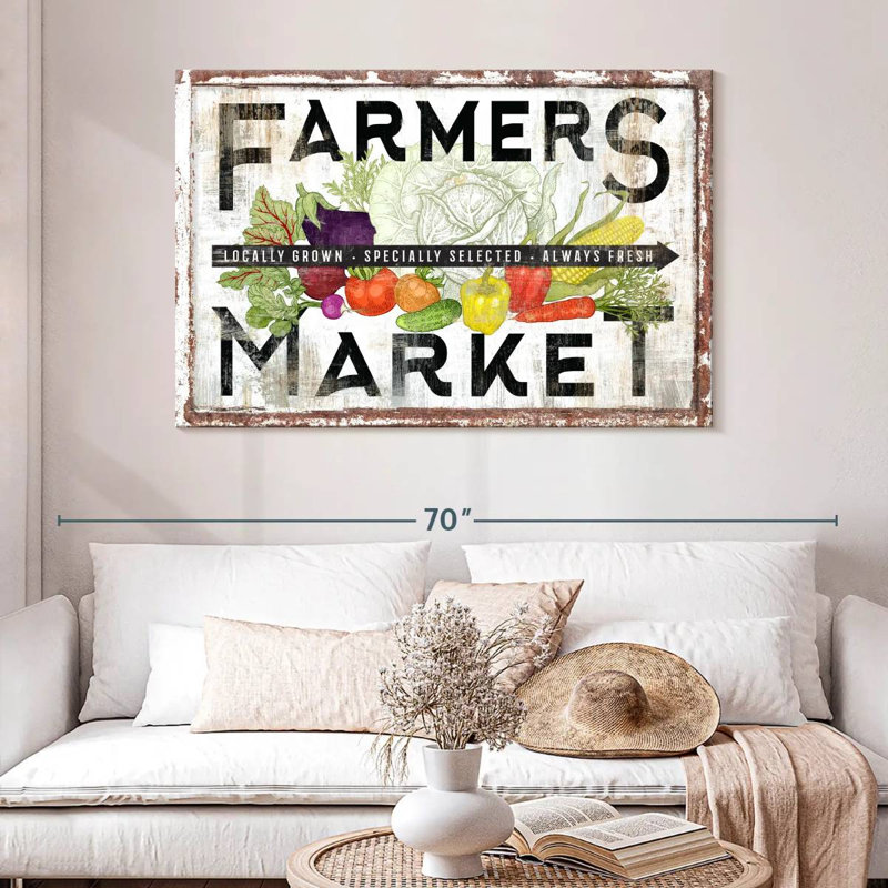 «Farmers Market», impression sur toile, H 32 po x l 48 po x P 1,25 po