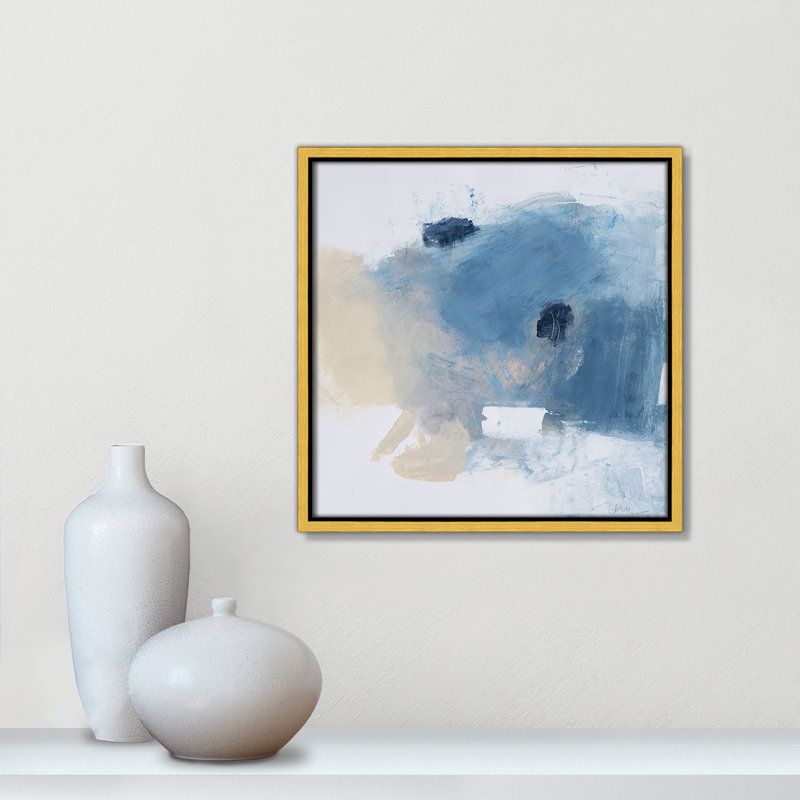 Collection Coastal Carnival «Coastal Carnival I - Square Version» par Casa Fine Arts, Cadre flottant doré