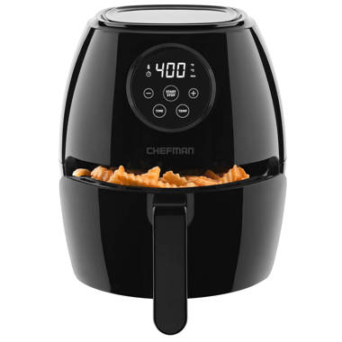 CG INTERNATIONAL TRADING 2.2 Quart Compact Air Fryer, Non-Stick, Dishwasher  Safe Basket, 1150W, Black