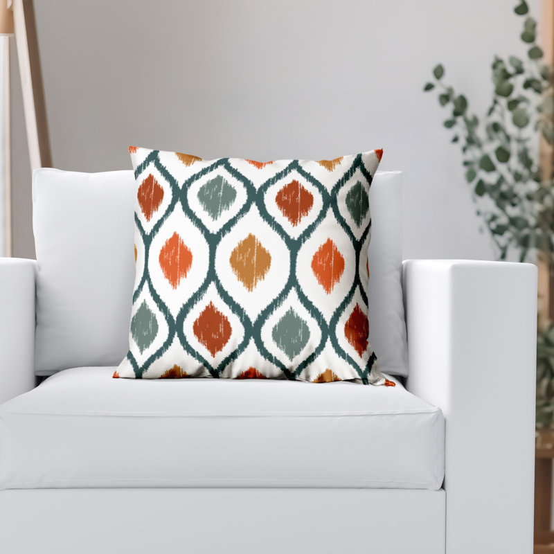 Americanflat Throw Pillow - Sewn-In Insert - Polyester - Diamond Pattern, Boho, 20"x20"