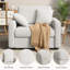 Chaise longue rembourrée avec repose-pieds et deux coussins de 40 po Atlai-739079598