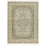 Cream Traditional 6X8 Indo Kerman Oriental Area Rug