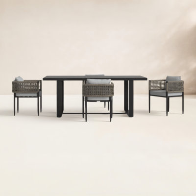 Scotia 79'' Rectangular Outdoor Dining Set with Cushions