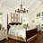 6 Light Classic Farmhouse Wagon Wheel Chandelier With White Shade For Dining Room & Living Room - Dimmable Lighting-1066865385