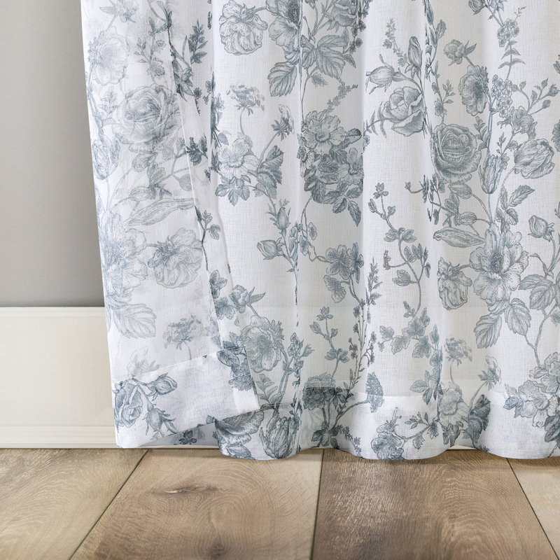 Rideau Cillian, Chambray, L 50 po x L 84 po