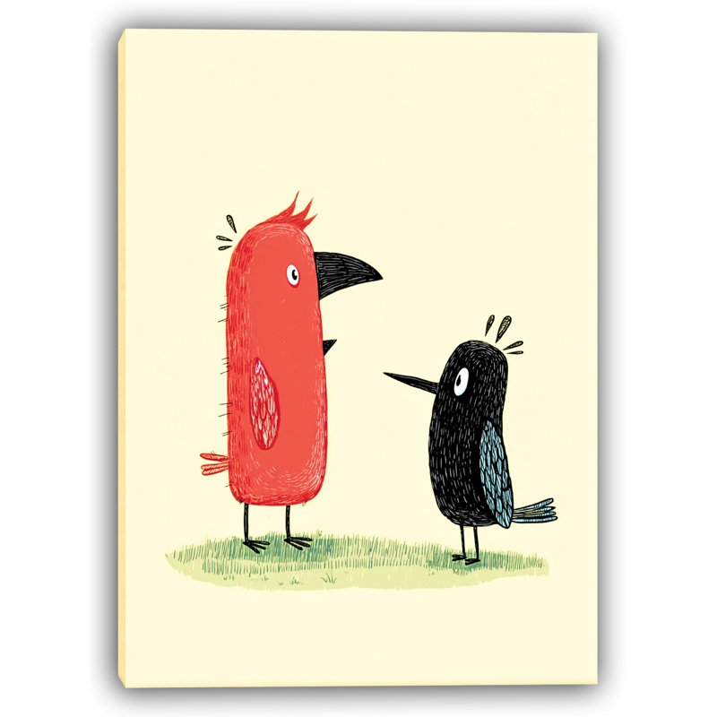 «Curious Conversation Birds», art mural