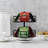 Black Rotating Tabletop Tea Storage With Wood Base