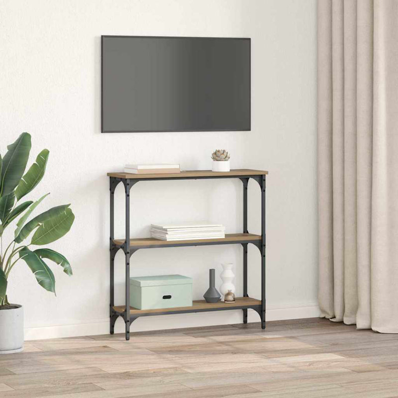 Console Table, 75cm H x 75cm W x 22.5cm D, Artisan Oak