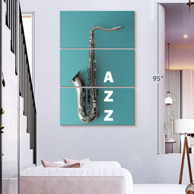 Abarca Saxophone On Jazz, 74" H x 48" W