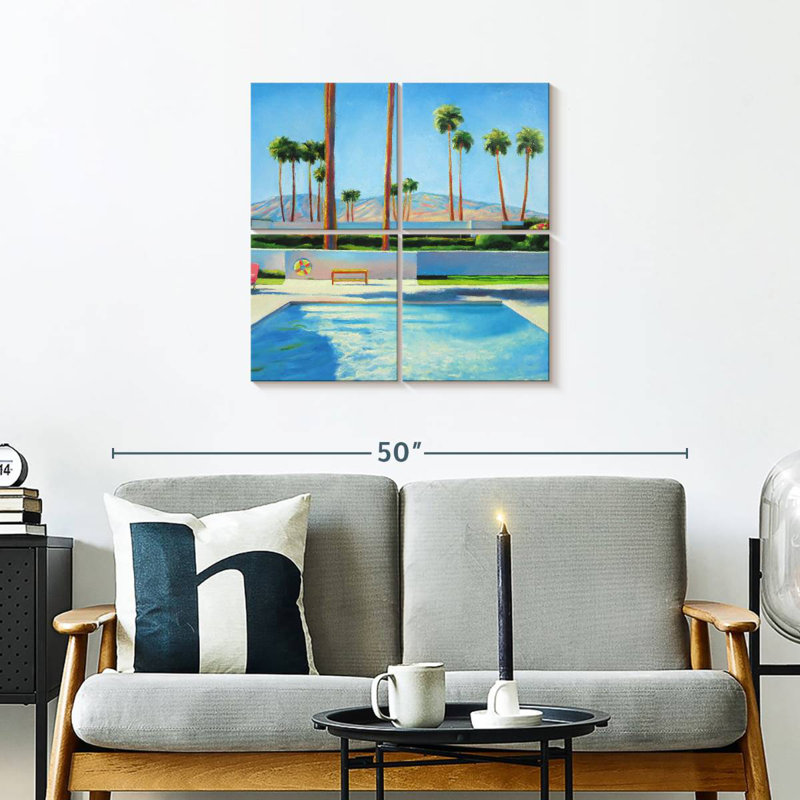 Gillard Empty Palm Springs Pool, 26" H x 26" W