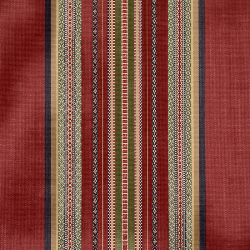 Wellington Stripe Fabric, Red