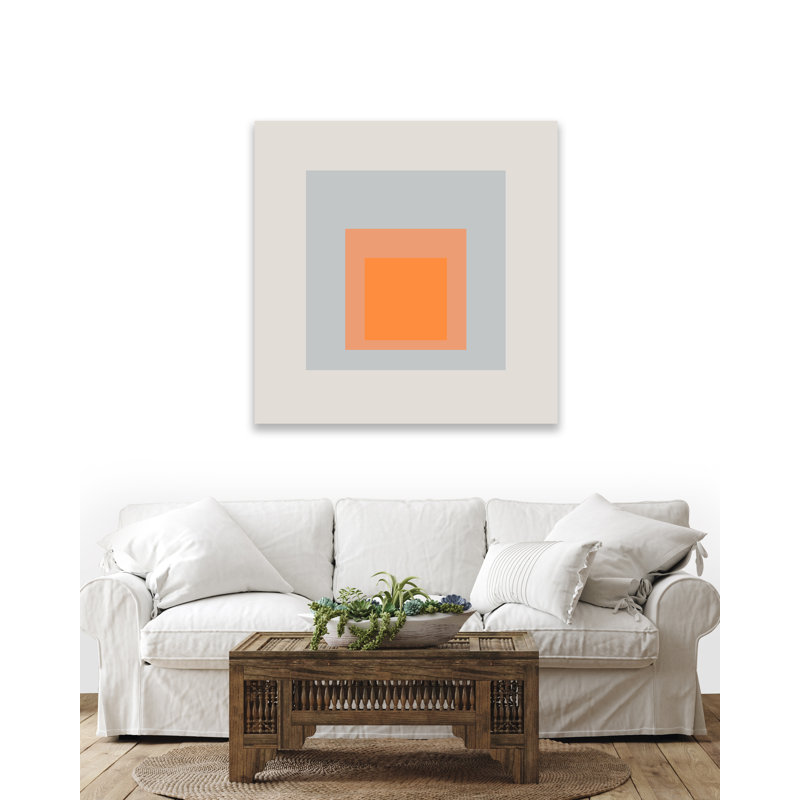 Square Series Gray par Yaffa G, Toile tendue, H 31 po x l 31 po