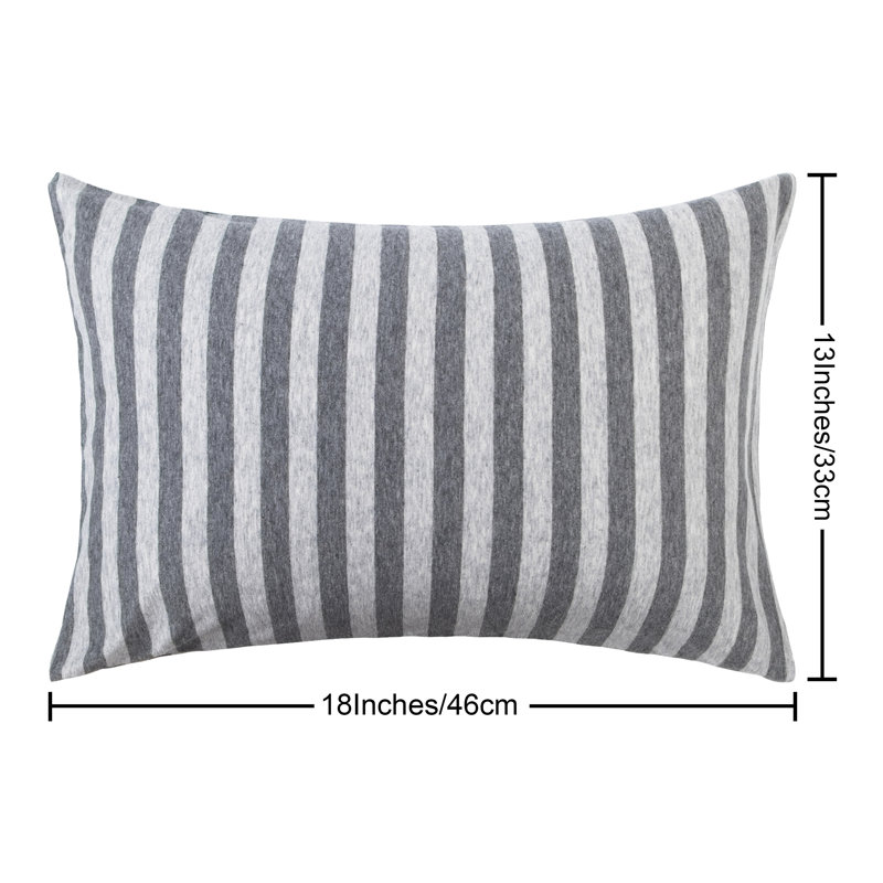 Taie d'oreiller pour tout-petit - Taille de lit de bébé en coton jersey, gris